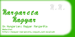 margareta magyar business card