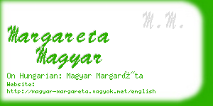 margareta magyar business card